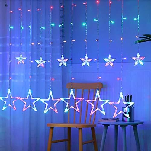 LED Stars Curtain String Lights- 12| Window Curtain Hanging Light