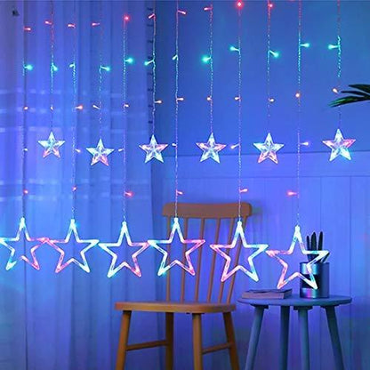 LED Stars Curtain String Lights- 12| Window Curtain Hanging Light