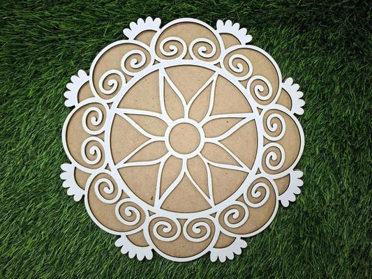 Reusable Wooden Base and Rangoli Template Mat