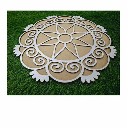 Reusable Wooden Base and Rangoli Template Mat