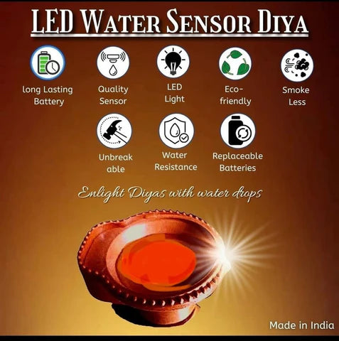 GlowFlow LED Water-Sensor Diya