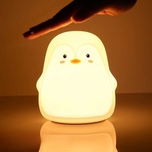 Penguin Night Light Lamp | USB Rechargeable | Mod Lamp Cute Night Lights | Bedroom Lamp for Kids | Home Decore |Gifts Return Gifts and Party Decoration