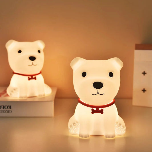 Puppy Cute Night Light | USB Rechargeable | Mod Lamp Cute Night Lights | Bedroom Lamp for Kids | Home Decore |Gifts Return Gifts and Party Decoration