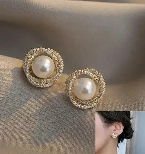 Earring Earrings For Women Girls | Light Weight Pearl Korean Earring | Western Fashion Earring | Light Weight Shiny Party | Casual Trendy Stylish Fancy for Women for Girls Korean Jewellery