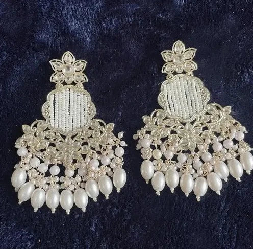 Pack of 1 Royal Charm | Gold-Plated Drop Earrings with Pearls