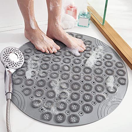 Anti Skid mat for Bathroom Floor mat for Bathroom mat Anti Slip mat for Floor mat Grey Pack of 1