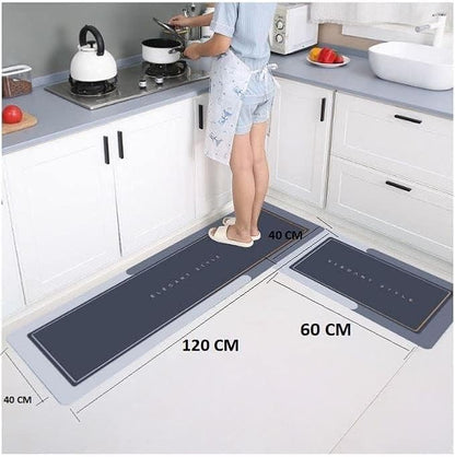 Silicone Super Absorbent Bath Mat | Anti Skid Quick Drying Bathroom | 2 Pcs Kitchen Mats | Waterproof Memory Foam Kitchen Rugs | Standing Desk Mat Floor Mats | Comfort Runner Rug Carpets for Kitchen Floor | Sink