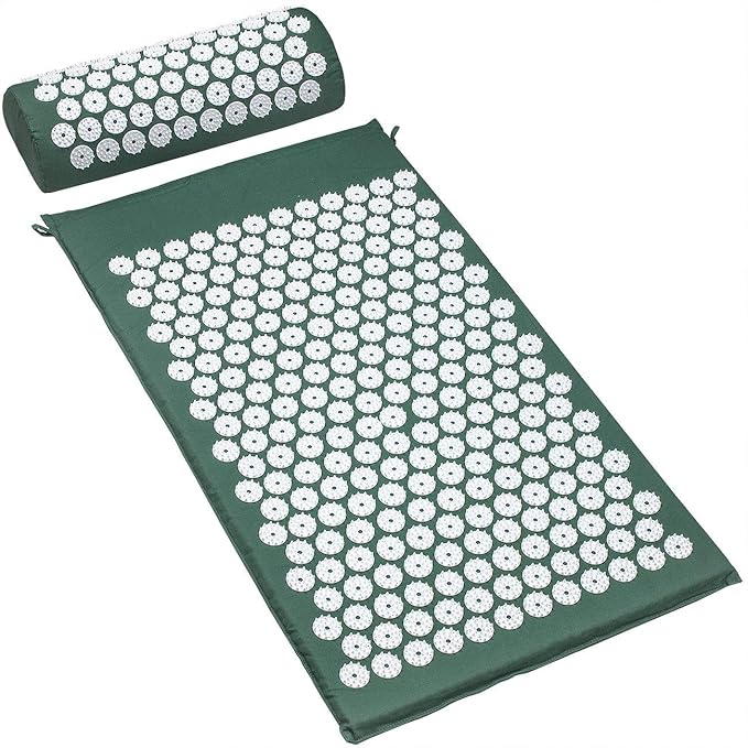 Acupressure Mat and Pillow Set for Back/Neck Pain Relief | Trigger Point Therapy