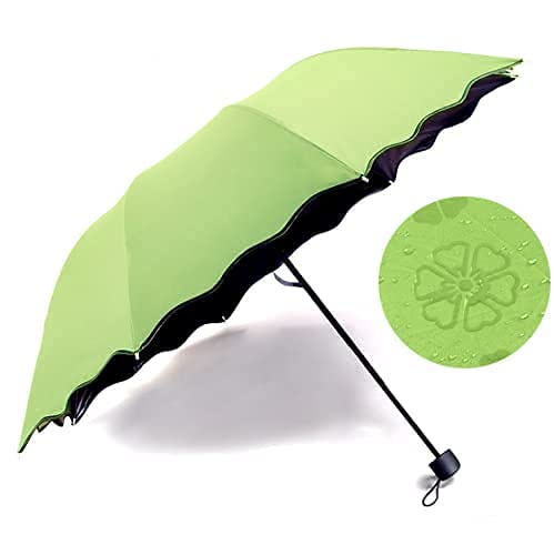 Magic Umbrella | Magic Rain Umbrella for Sun UV Protection and Rainy Season | Changing Secret Blossoms Occur with Water Magic Print 3 Fold Umbrella for UV