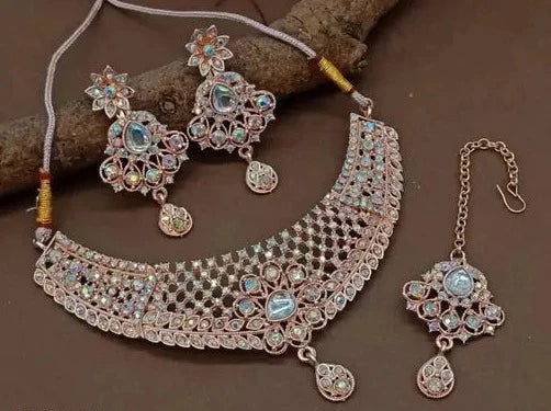 Blushing Radiance Rose Gold-Plated Jewelry Set