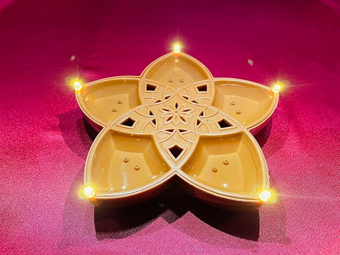 Glow Flow Original Panchmukhi Water Sensor Diya | Led Water Sensor Diya - 5 in 1, Diwali Diya