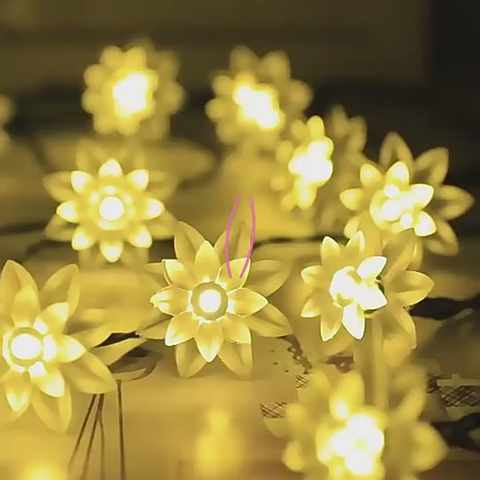 16 Led Lotus Flower Decoration Lights, 3 - Meters