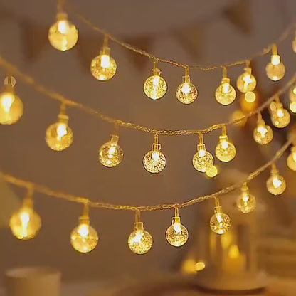 New 16 LED Crystal Balls String Light for Diwali