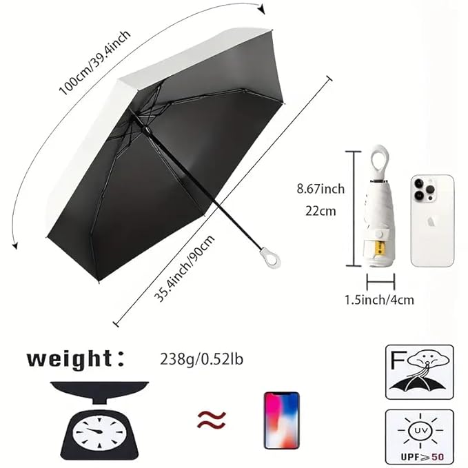 Mini Sun/Rain Travel Umbrella | Compact and Stylish Protection