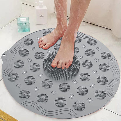 Anti Skid mat for Bathroom Floor mat for Bathroom mat Anti Slip mat for Floor mat Grey Pack of 1