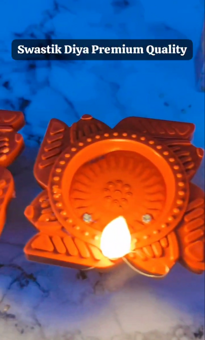 Glow Flow Swastik Diya Premium Quality