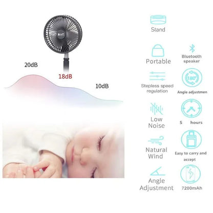 Portable Rechargeable High Speed Table Desk Fan